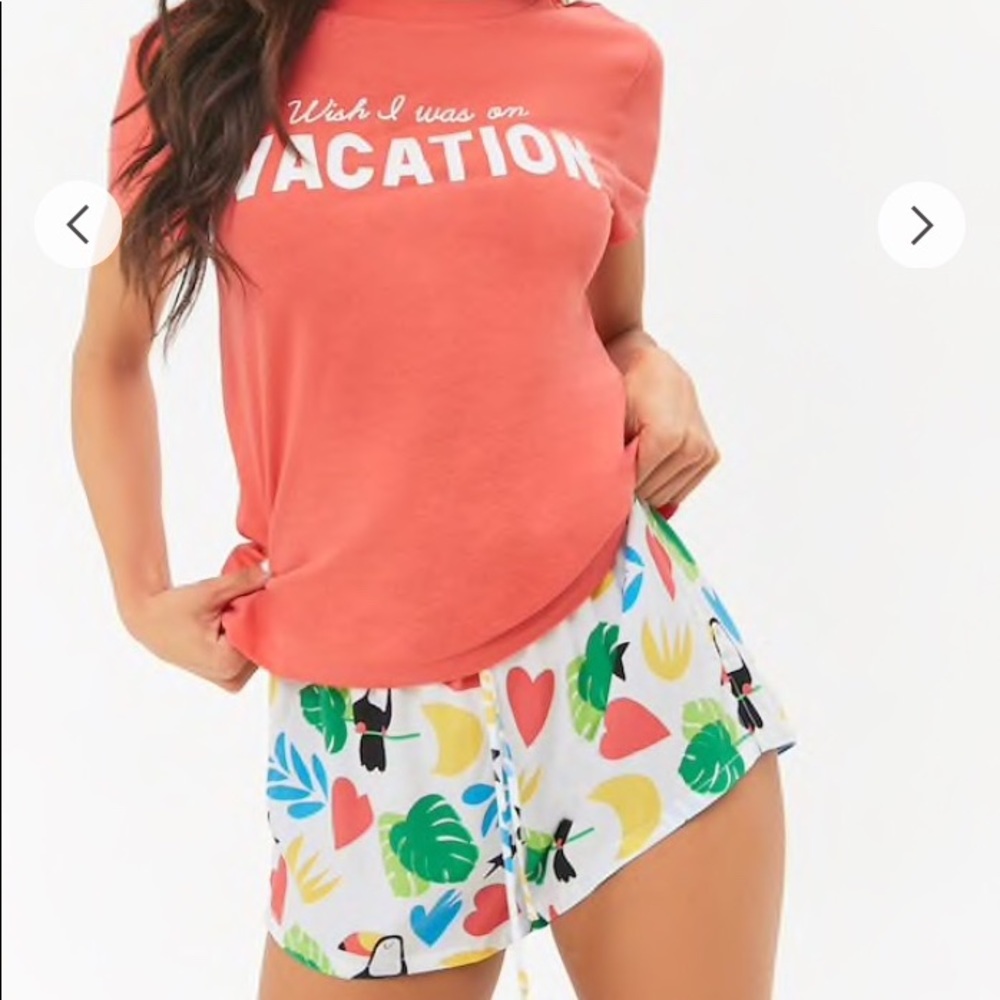 Vacation Tee & Shorts Pajama Set.